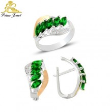 Altın +Gümüş Zirkon Taşlı Set